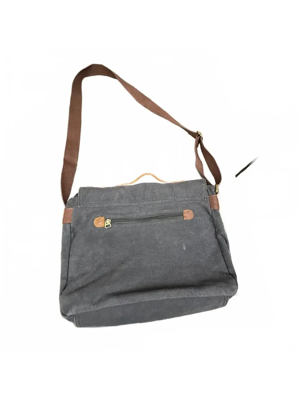 Cool Canvas Leather Multi-Function Student Shoulder Messenger Bag